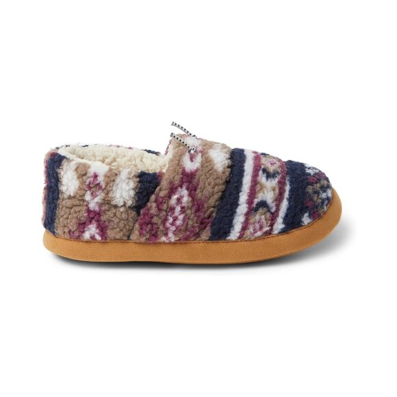 Fair Isle Teddy Fleece Slippers Women’s 9-10 — Cozy Sherpa Closed Back - Picture 11 of 11
